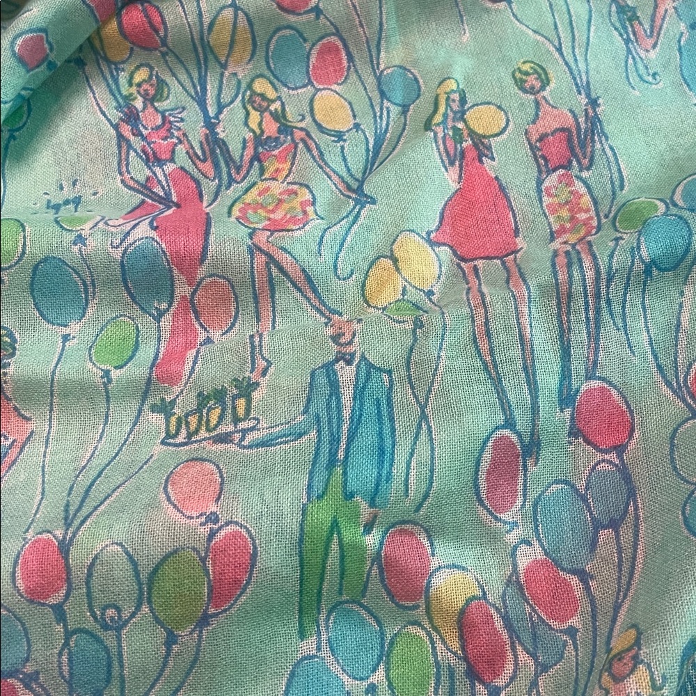 Lilly Pulitzer Murfee Sand Bar Blue Pop Scarf - Picture 4 of 4